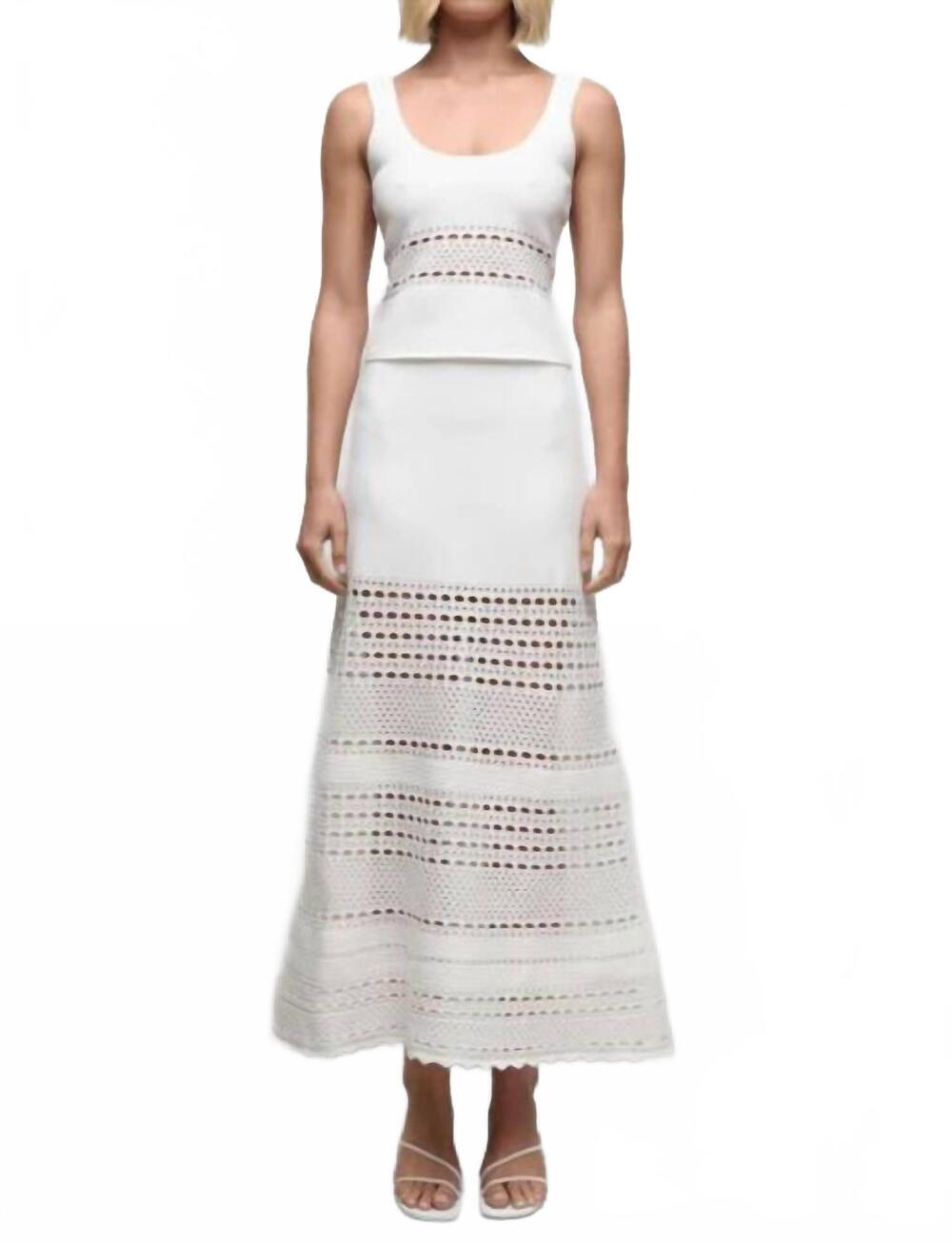 NEW SIMKHAI fitzgerald knit tank in white